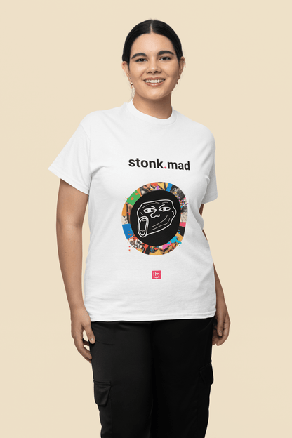 stonk.mad – When the Market Breaks You | Unisex Meme Tee - Unique Graphic Tee by nano.narrative