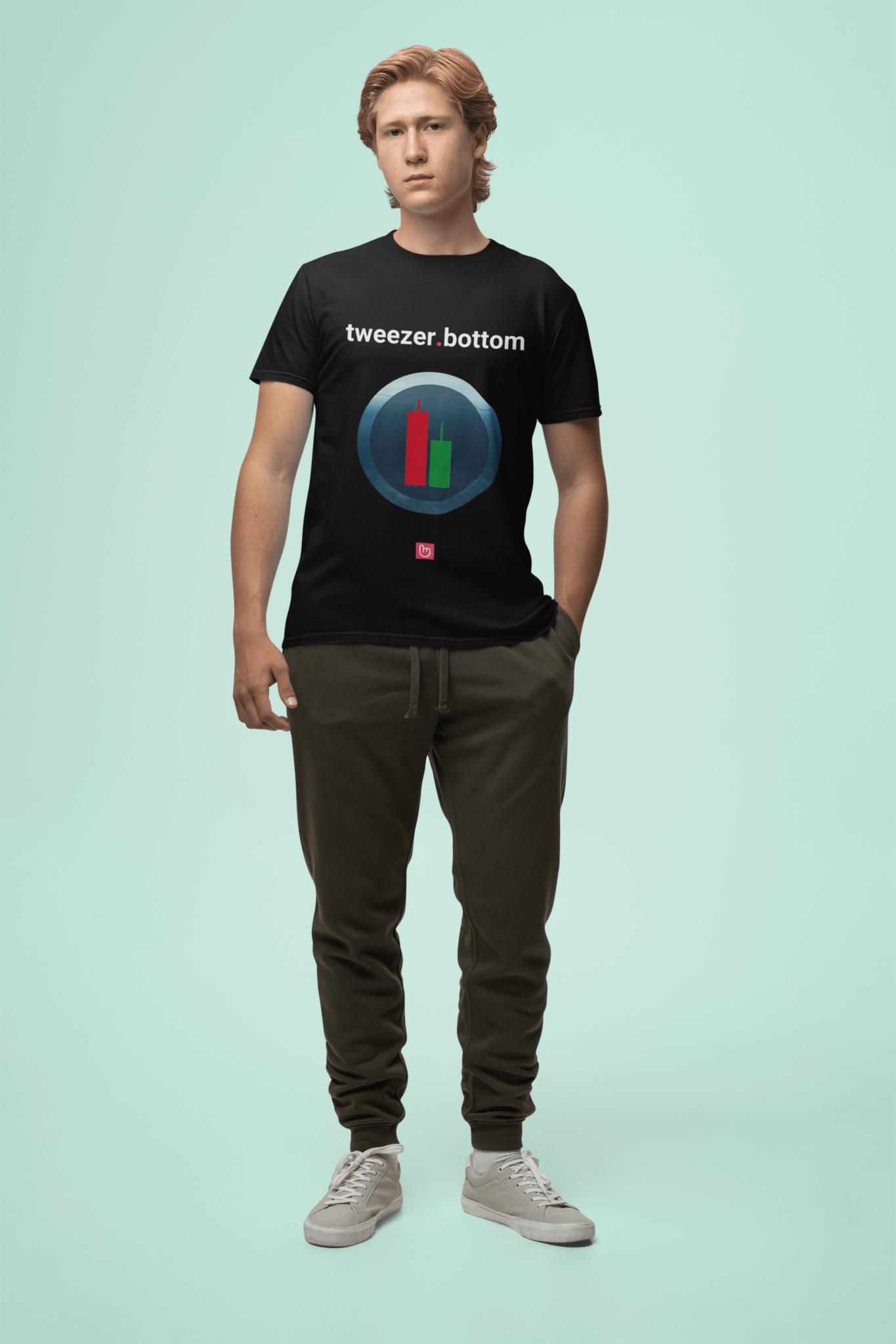 tweezer.bottom – Double Support & Market Rebounds | Deep Dive Trader Tee - Unique Graphic Tee by nano.narrative