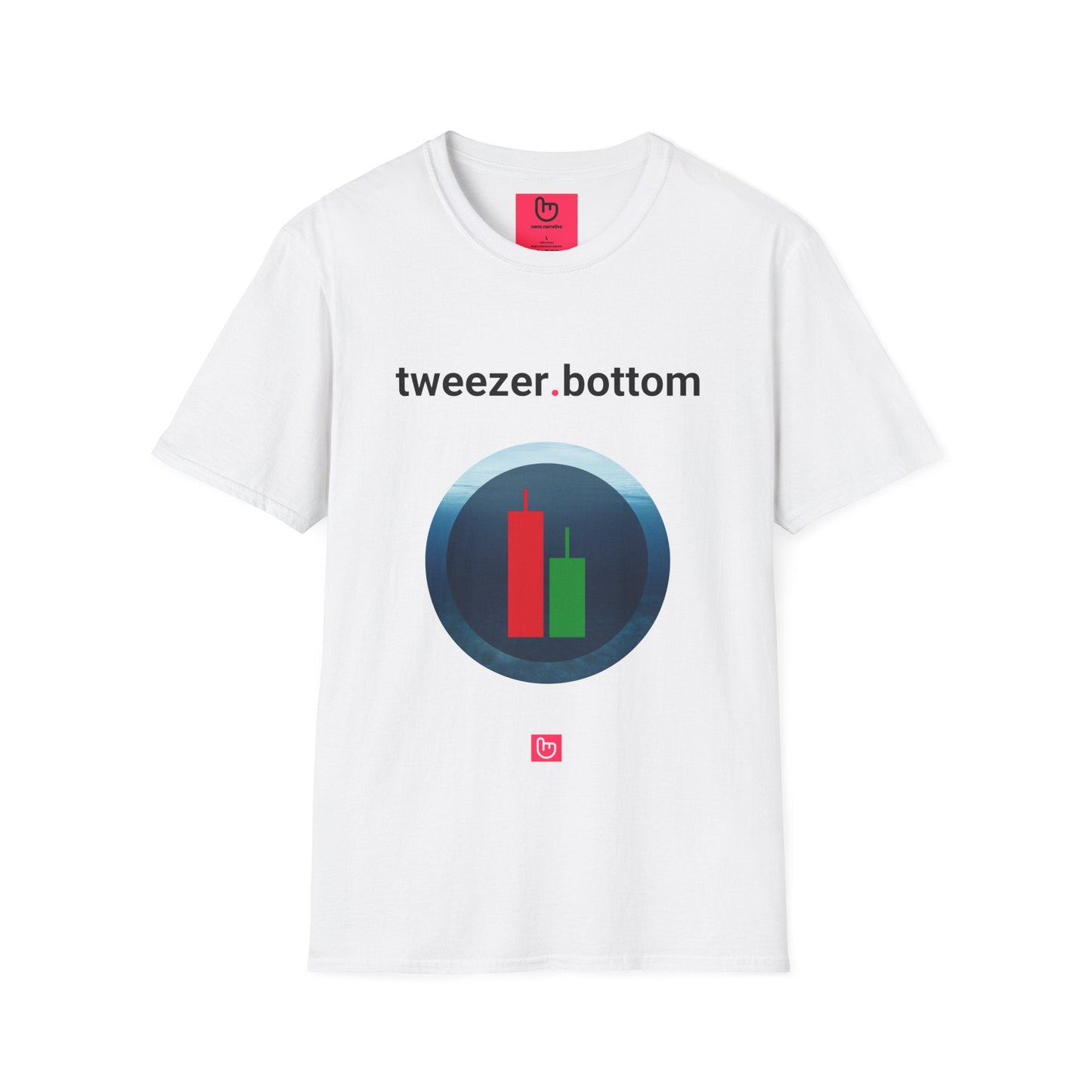 tweezer.bottom – Double Support & Market Rebounds | Deep Dive Trader Tee - Unique Graphic Tee by nano.narrative