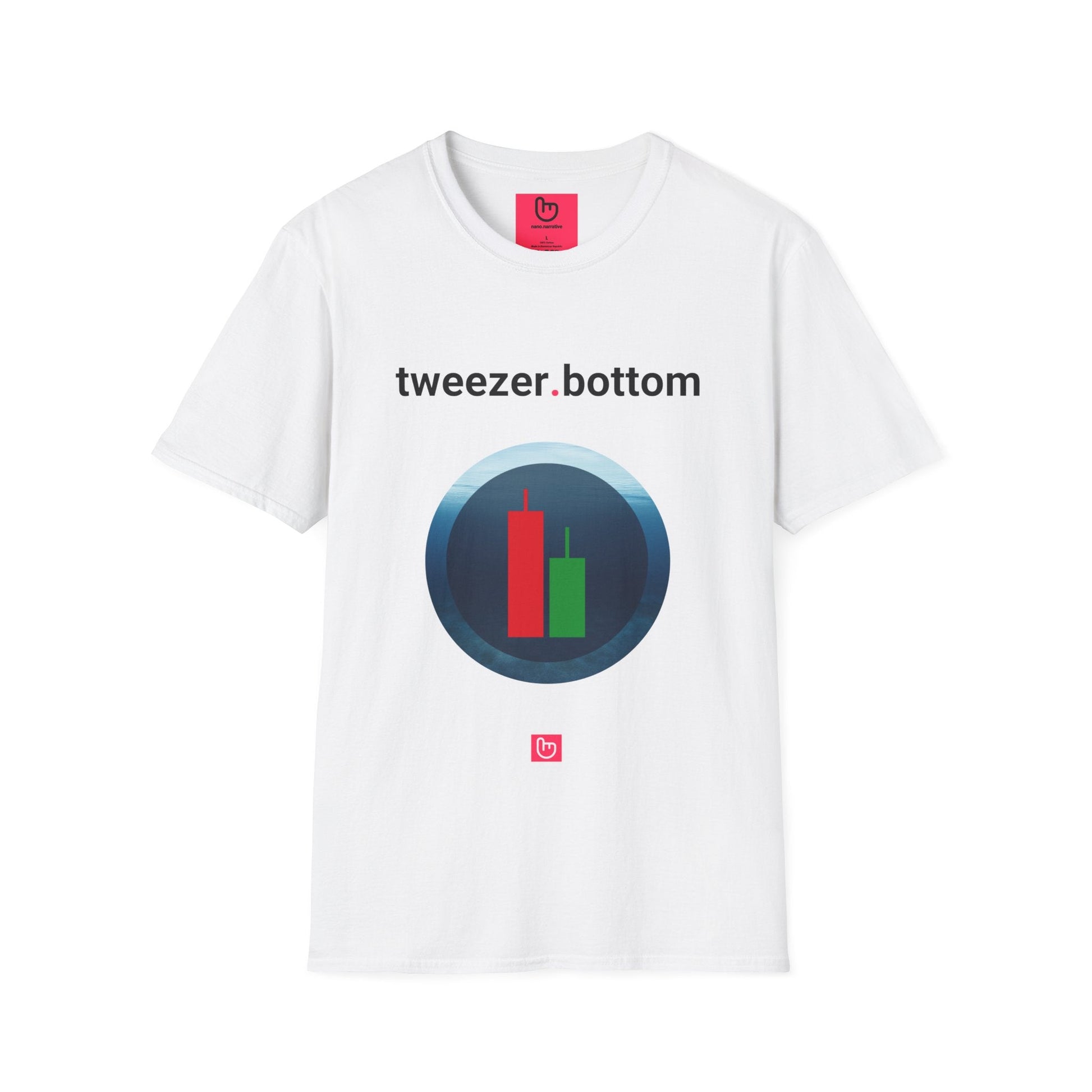 tweezer.bottom – Double Support & Market Rebounds | Deep Dive Trader Tee - Unique Graphic Tee by nano.narrative