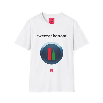 tweezer.bottom – Double Support & Market Rebounds | Deep Dive Trader Tee - Unique Graphic Tee by nano.narrative