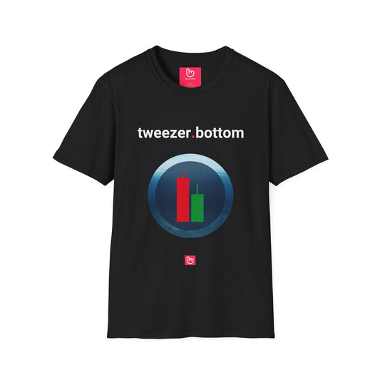 tweezer.bottom – Double Support & Market Rebounds | Deep Dive Trader Tee - Unique Graphic Tee by nano.narrative