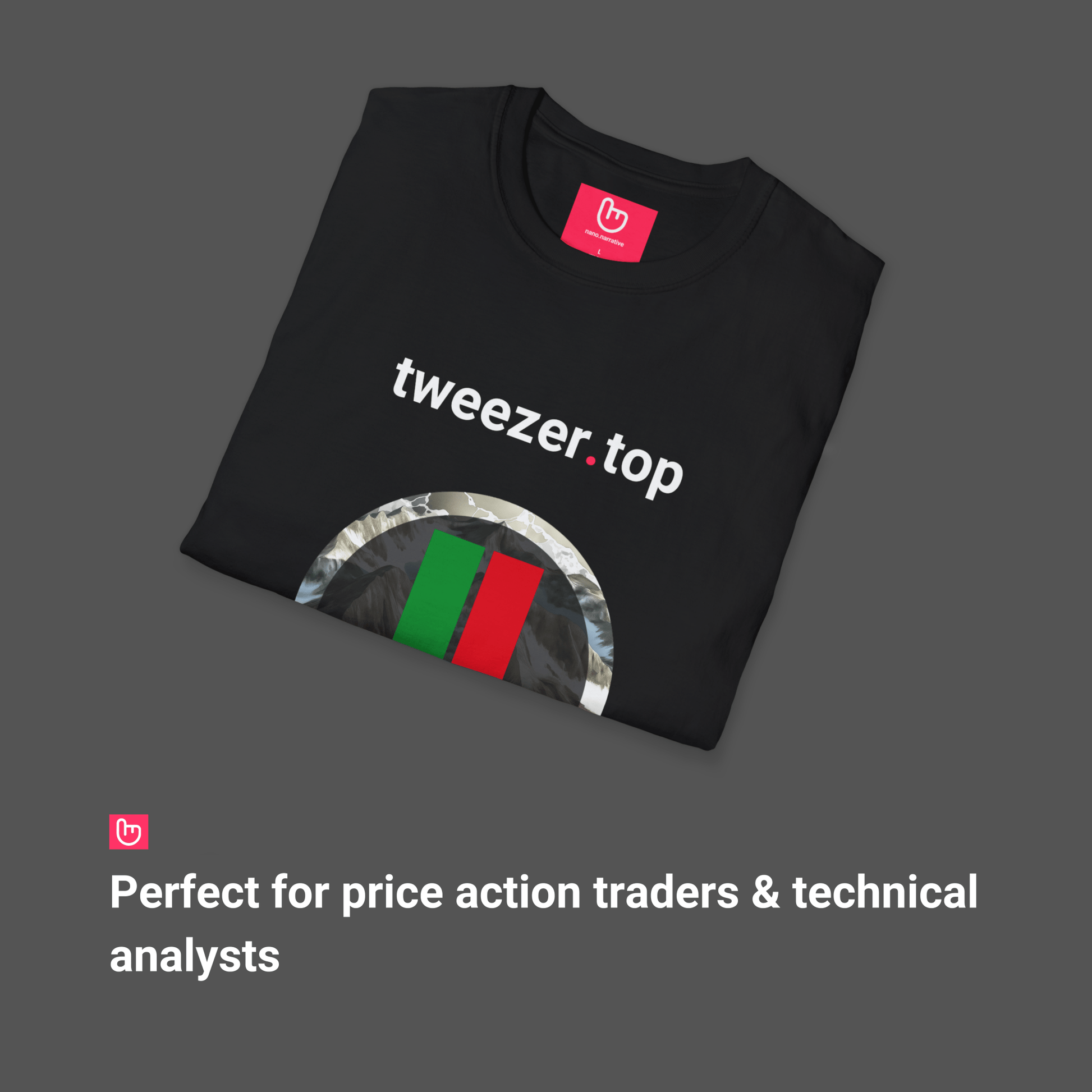 tweezer.top – Double Rejection & Market Reversals | Summit Trader Tee - Unique Graphic Tee by nano.narrative