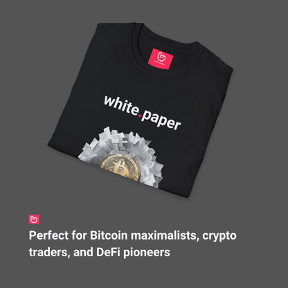white.paper – The Bitcoin Origin | Unisex Crypto Tee - Unique Graphic Tee by nano.narrative