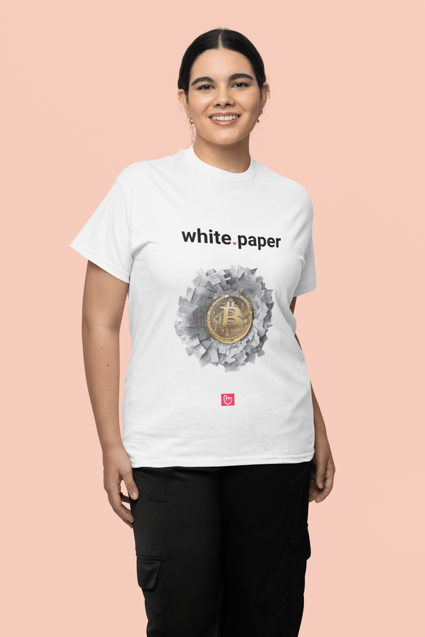 white.paper – The Bitcoin Origin | Unisex Crypto Tee - Unique Graphic Tee by nano.narrative
