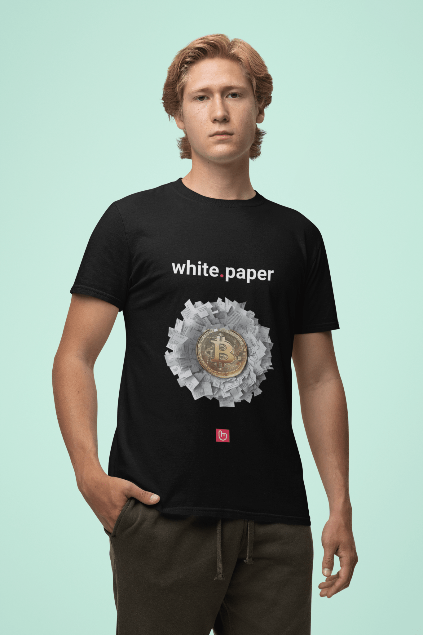white.paper – The Bitcoin Origin | Unisex Crypto Tee - Unique Graphic Tee by nano.narrative