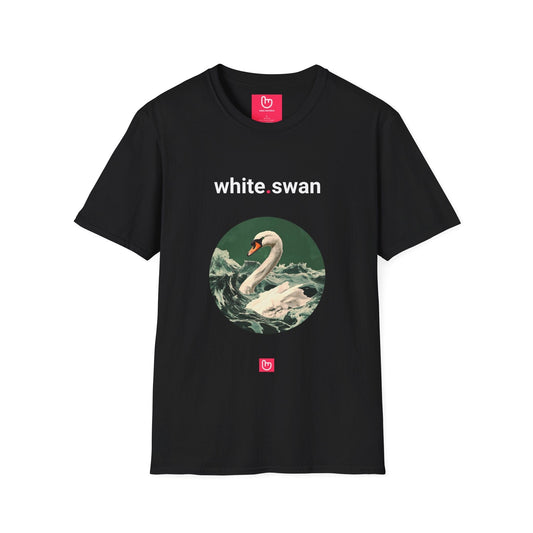 white.swan – Predictable Trends & Market Stability | Trader Tee - Unique Graphic Tee by nano.narrative